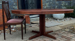 REFINISHED Danish MCM Mahogany Dining Table w 2 Leaves 65