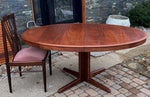 REFINISHED Danish MCM Mahogany Dining Table w 2 Leaves 65