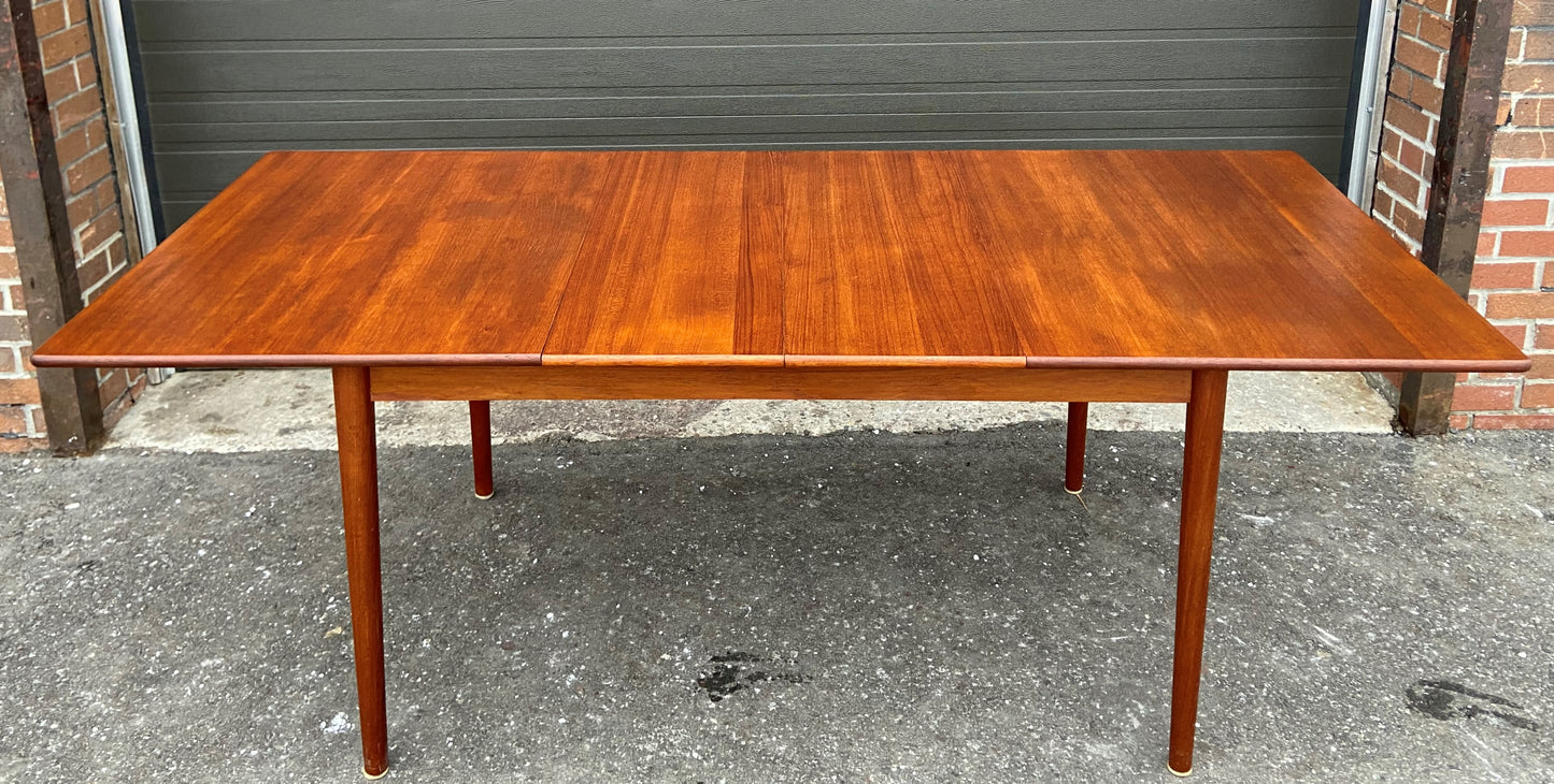 REFINISHED Mid Century Modern Extending Teak Table by Nils Jonnson for Troeds