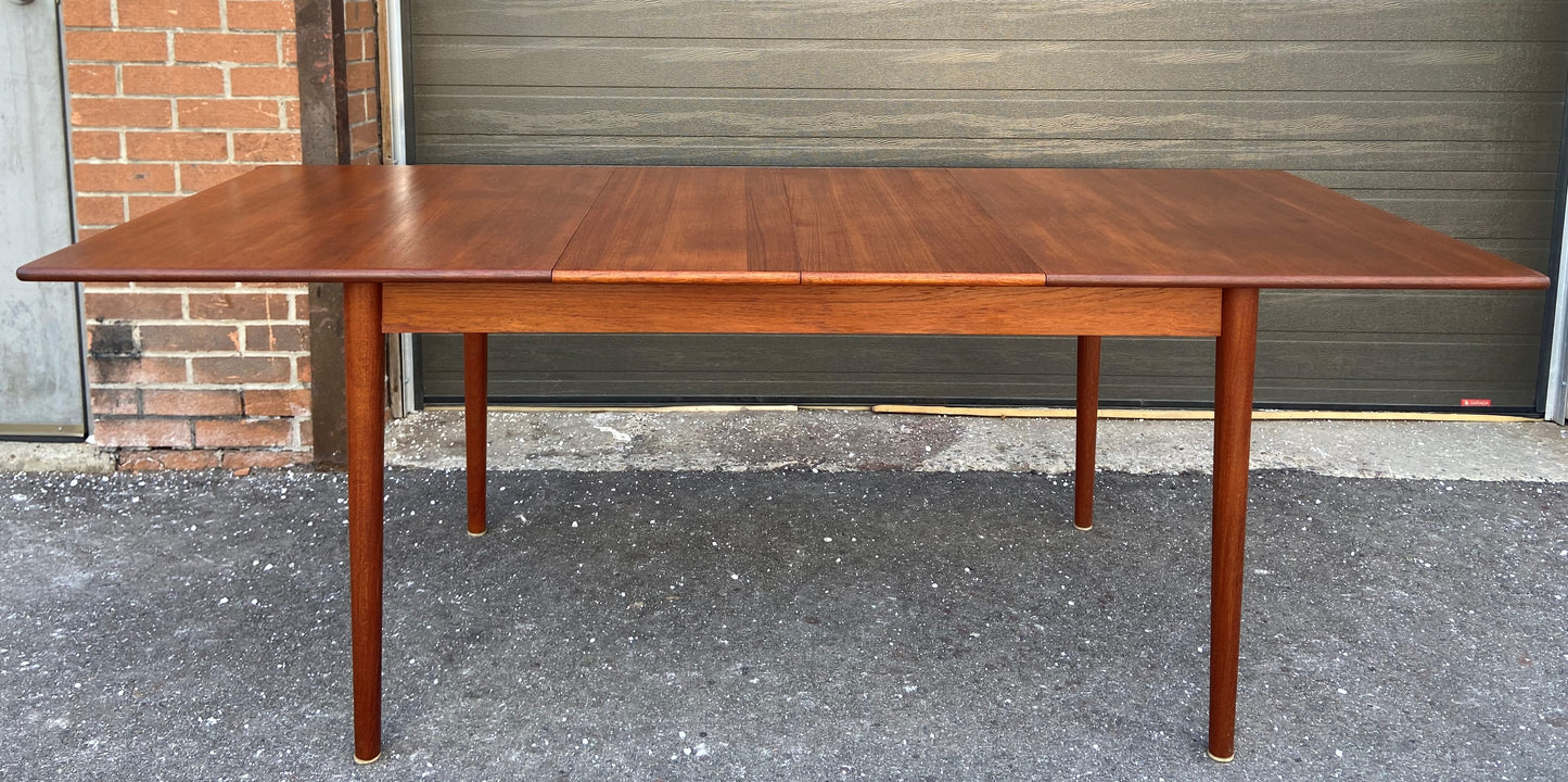 REFINISHED Mid Century Modern Extending Teak Table by Nils Jonnson for Troeds