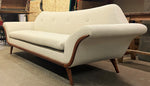 REFINISHED REUPHOLSTERED in Maharam MCM Gondola Sofa & Armchair by L. Tiengo, Perfect 6
