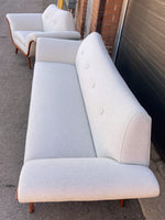 REFINISHED REUPHOLSTERED in Maharam MCM Gondola Sofa & Armchair by L. Tiengo, Perfect 7