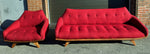 RESTORED Mid Century Modern A. Pearsall Style Gondola Sofa & Lounge Chair 1
