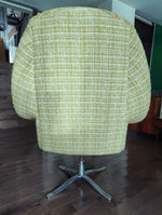 Mid Century Modern  Swivel Wingback Chair with Teak Paws Large will be REUPHOLSTERED 5