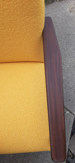 REFINISHED REUPHOLSTERED Danish Mid-Century Modern Teak Lounge Chair 9