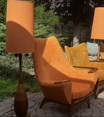 MCM High Back Lounge Chair in Walnut & Mohair attributed to Adrian Pearsall 3