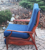 REFINISHED REUPHOLSTERED MCM High Back Lounge Chair Reclining, PERFECT 3