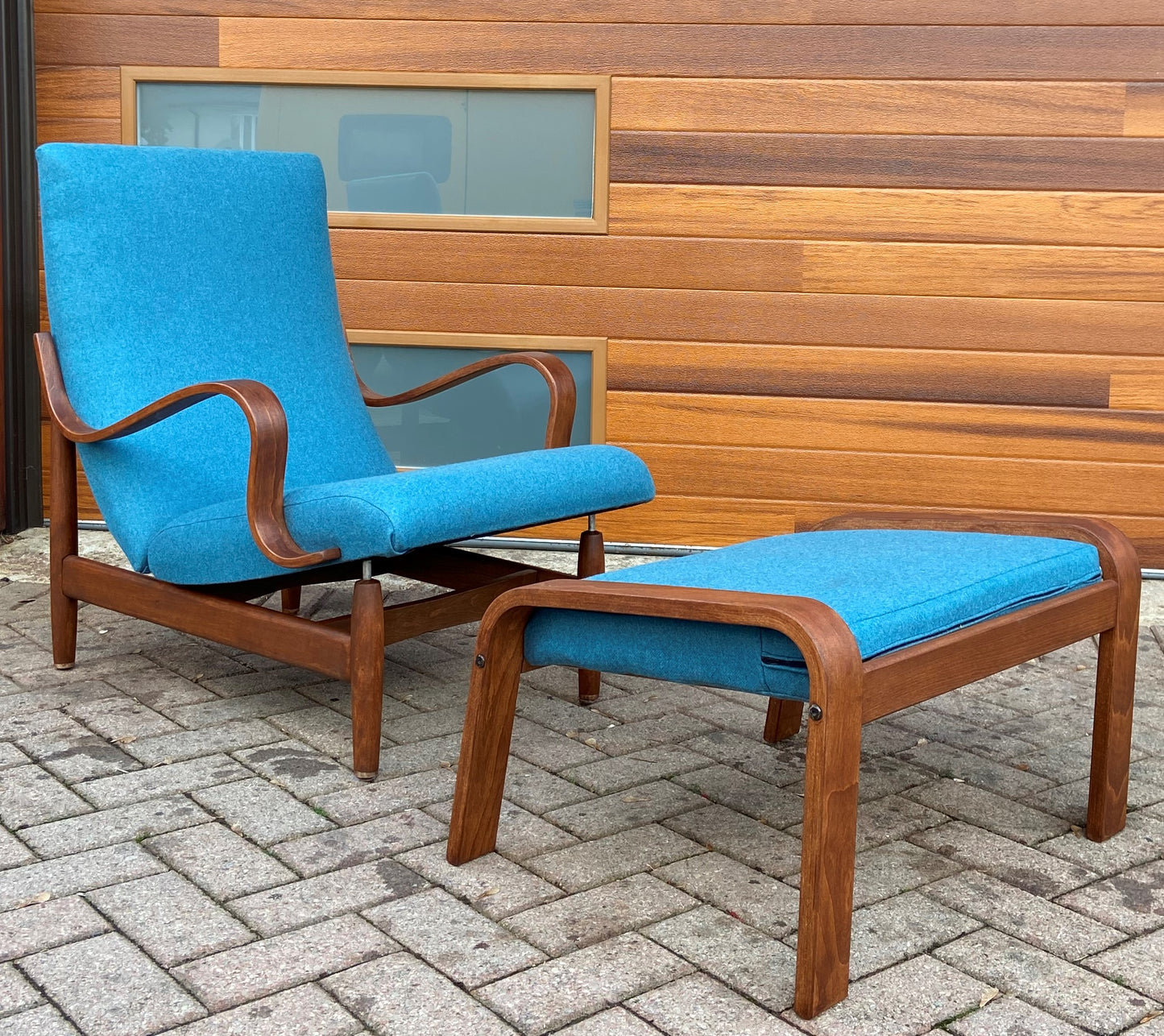 REFINISHED REUPHOLSTERED Rare MCM Lounge Chair by J.Kuypers for Imperial, Ottoman & Accent Chair