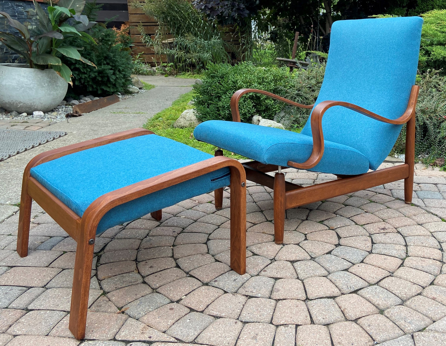 REFINISHED REUPHOLSTERED Rare MCM Lounge Chair by J.Kuypers for Imperial, Ottoman & Accent Chair