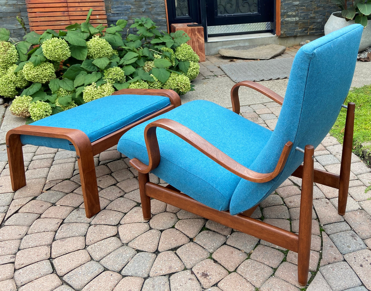 REFINISHED REUPHOLSTERED Rare MCM Lounge Chair by J.Kuypers for Imperial, Ottoman & Accent Chair