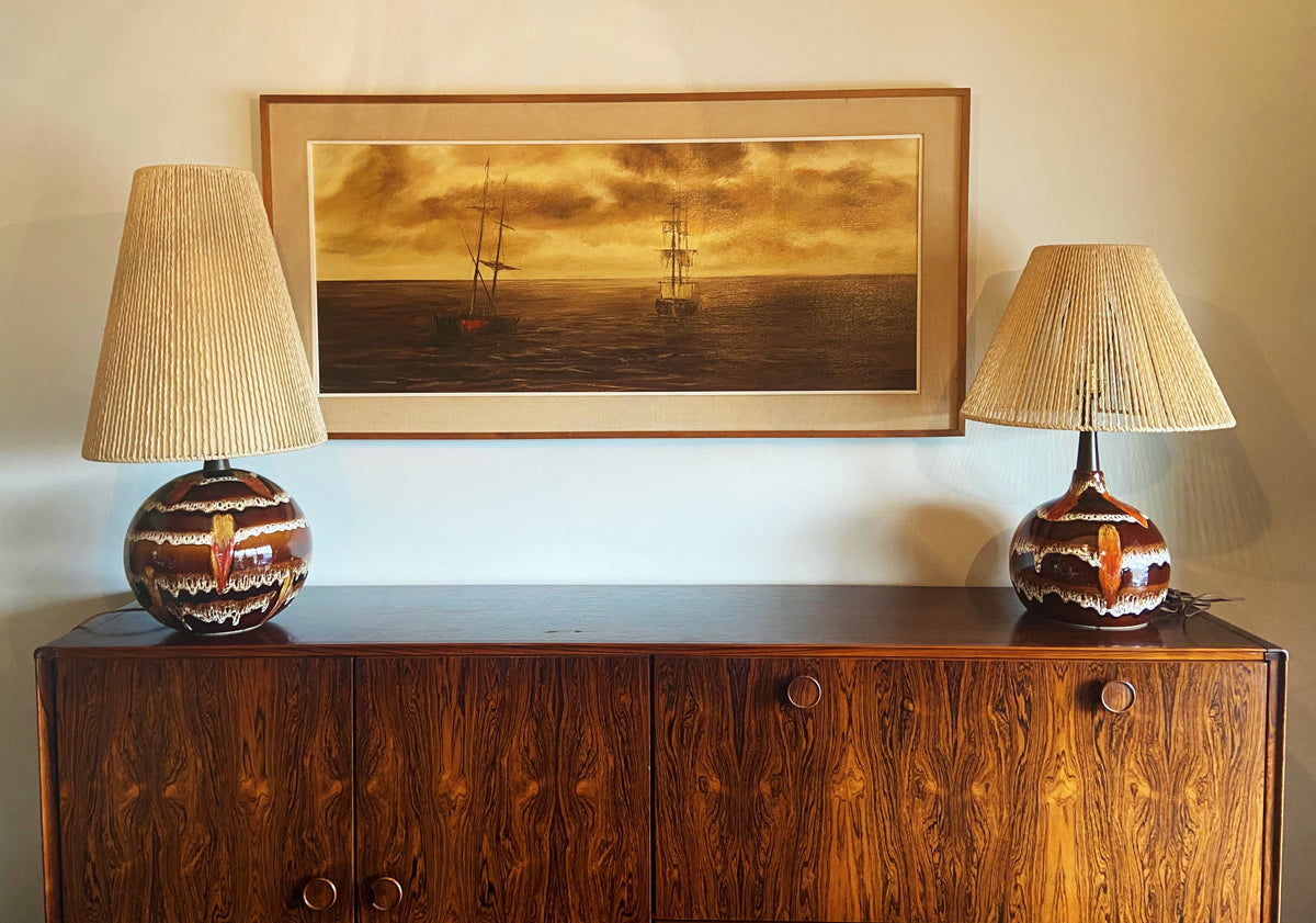Set of 2 Mid Century Modern table lamps by Maurice Chalvignac