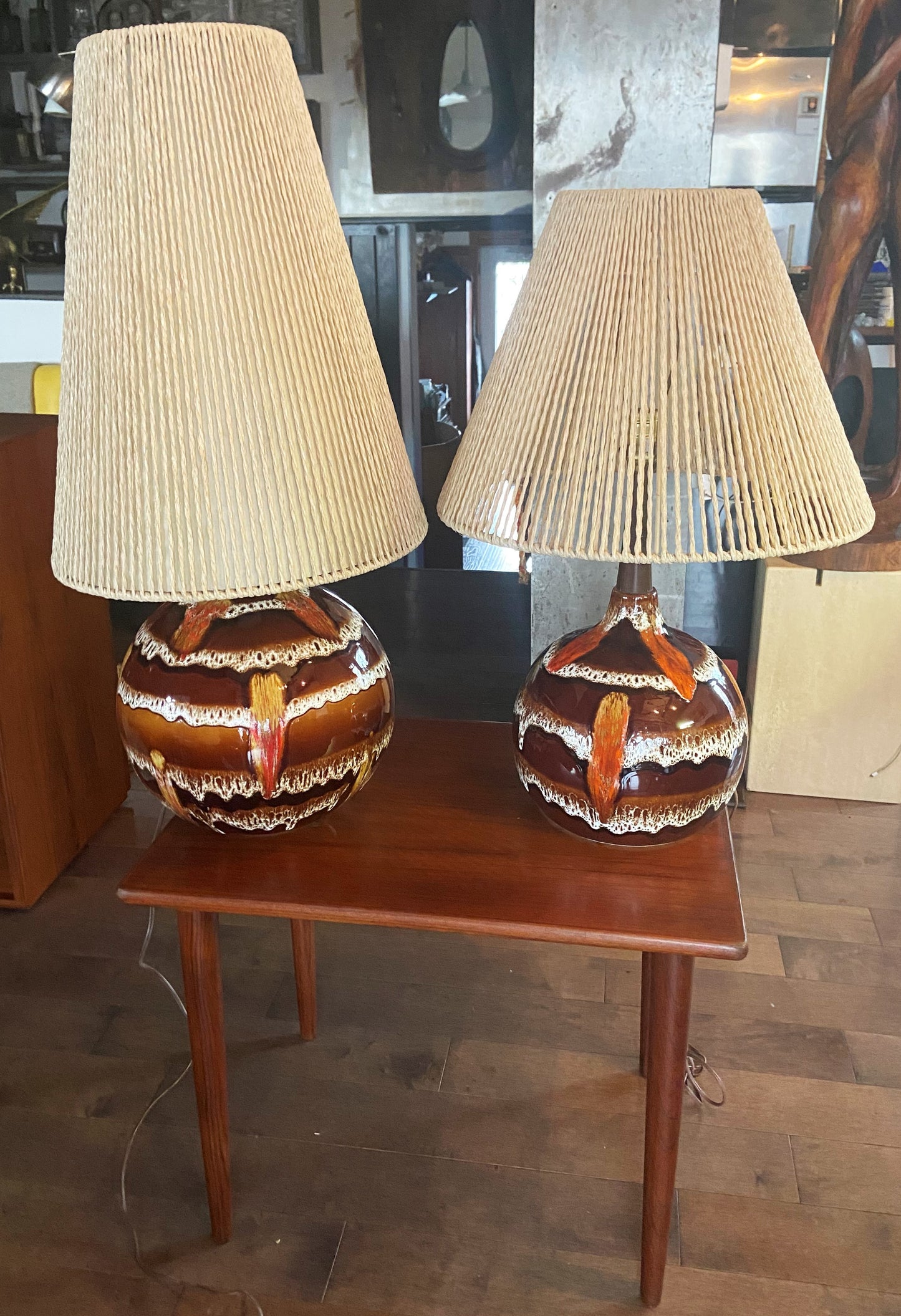Set of 2 Mid Century Modern table lamps by Maurice Chalvignac
