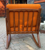 REFINISHED Italian Mid Century Modern Teak Rocking Chair w NEW CUSHIONS, Perfect 5