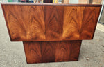 RESTORED Mid Century Modern Rosewood Coffee Table w Storage & Glass Top 6