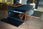 REFINISHED Mid Century Modern Rosewood Bar Cabinet on Tulip Base, Perfect 10
