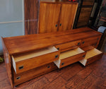 Mid Century Modern Rosewood Queen bed w nightstands, dresser & tallboy 7