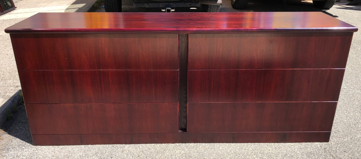 SUPER SALE***RESTORED MCM Rosewood Bedroom set: 2 dressers, platform bed Queen,  2 nightstands, Mint