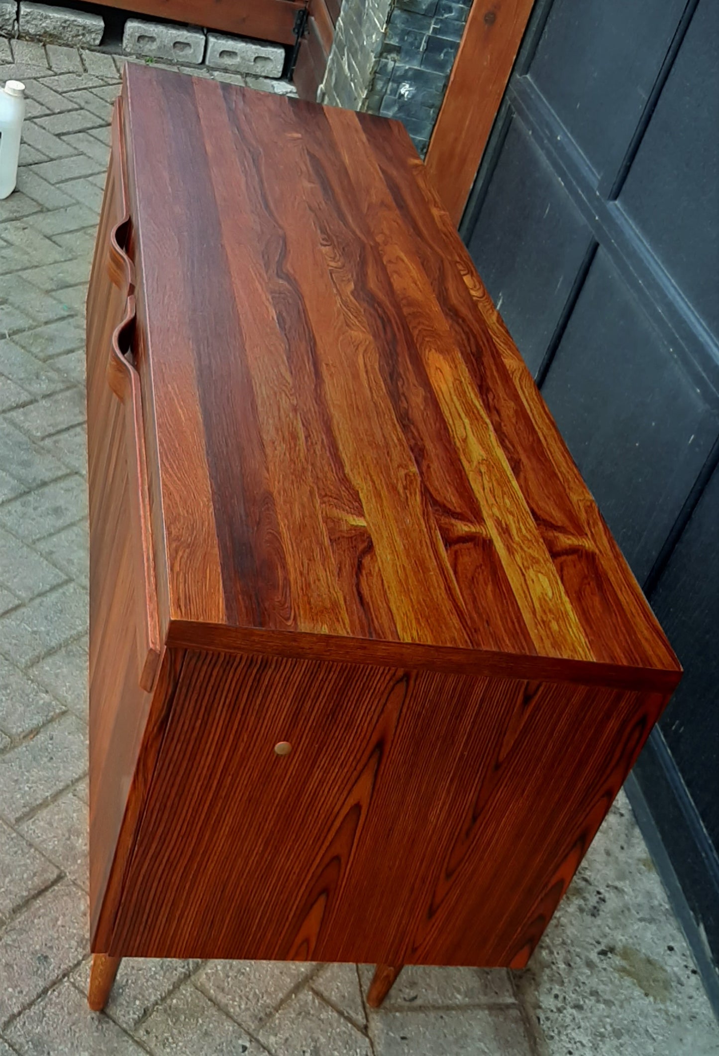 REFINISHED Swedish MCM Rosewood Credenza by Troeds 51" PERFECT