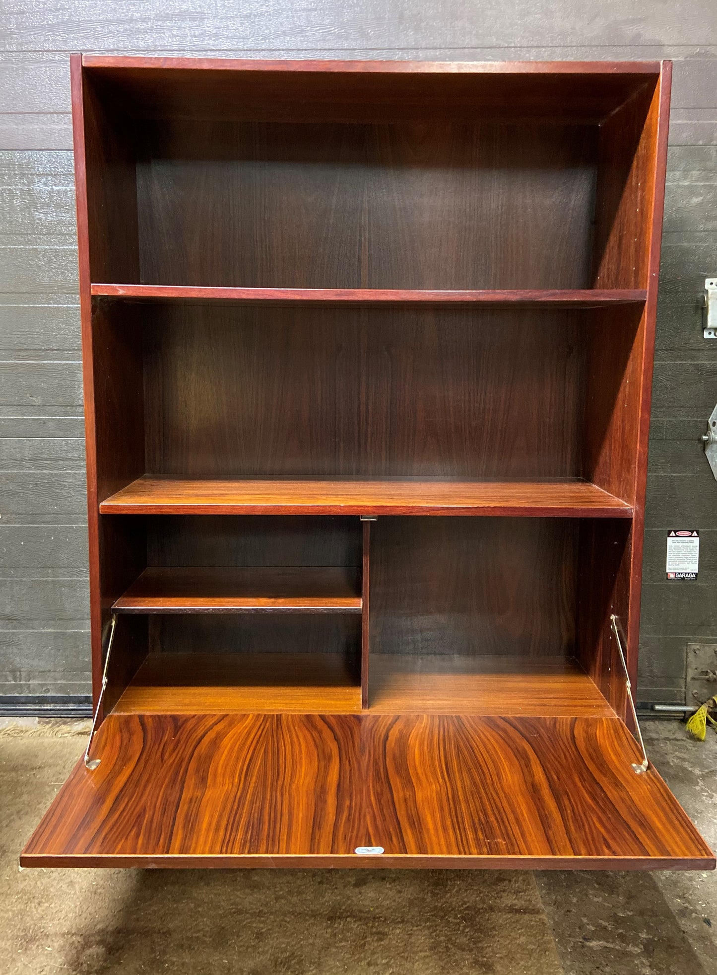 RESTORED Danish MCM Rosewood Cabinet with Bar, 34.5"