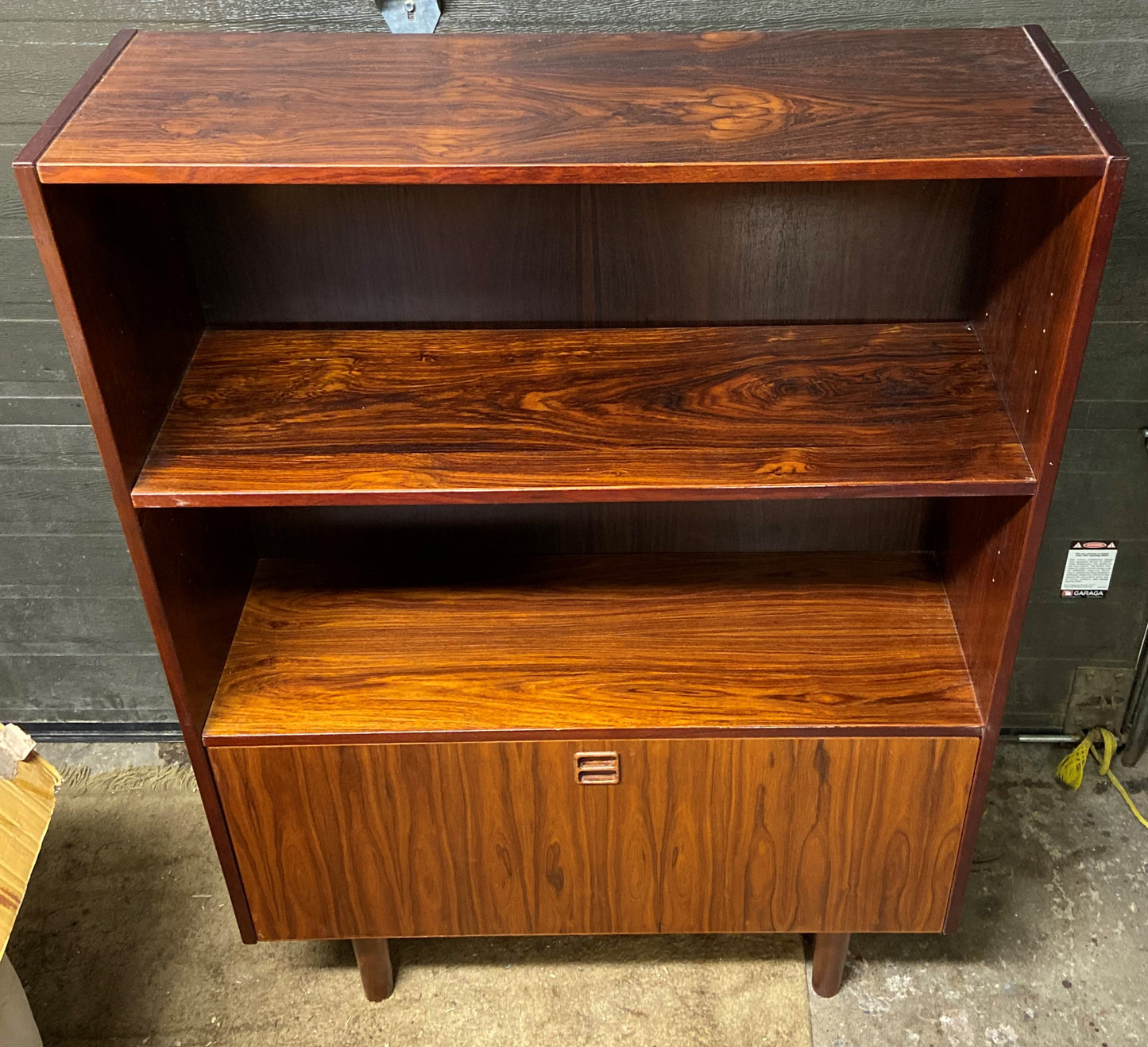 RESTORED Danish MCM Rosewood Cabinet with Bar, 34.5"
