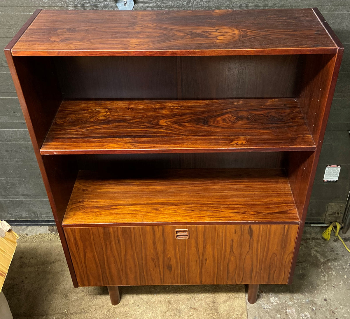 RESTORED Danish MCM Rosewood Cabinet with Bar, 34.5