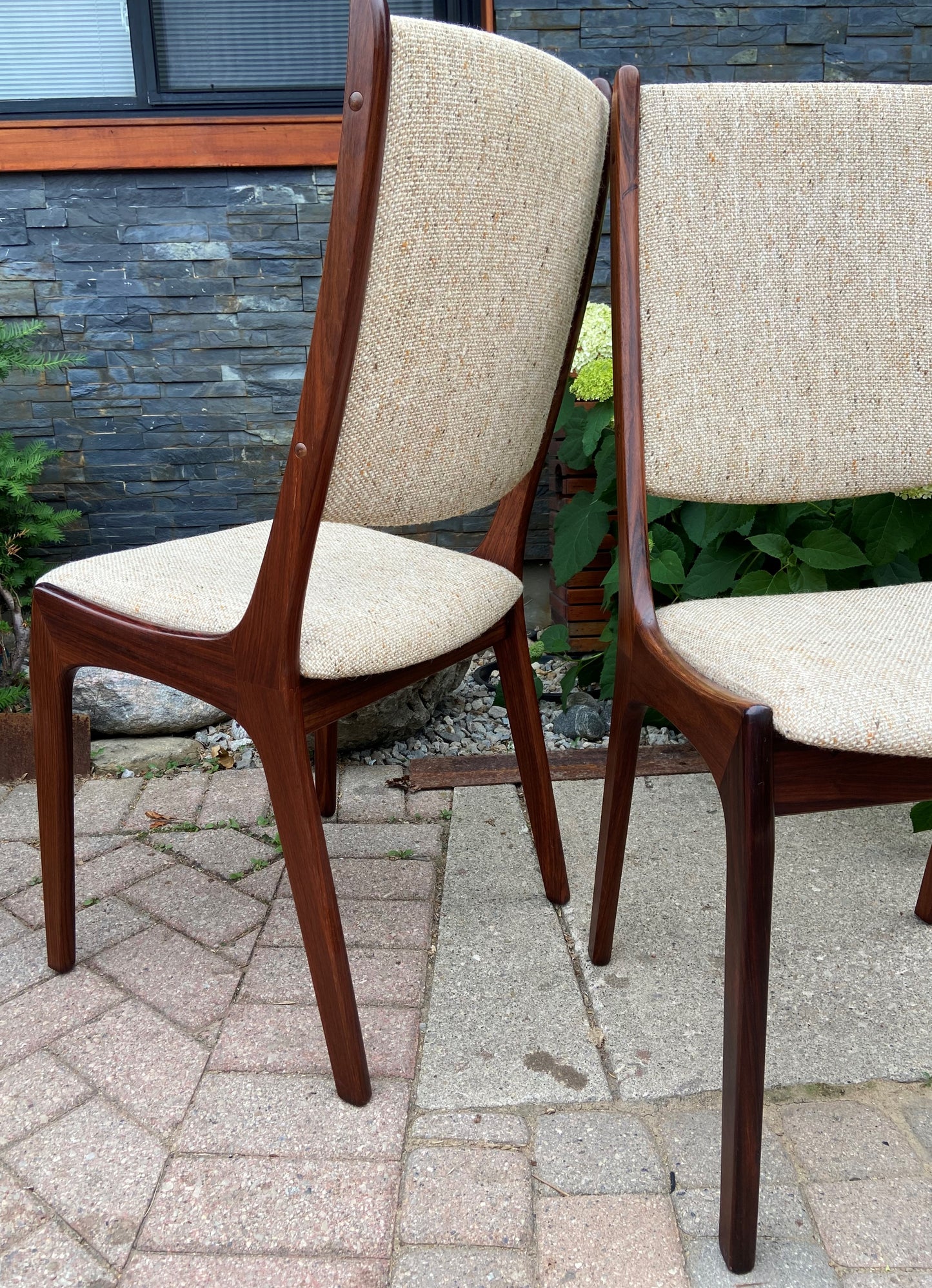 REFINISHED 8 Rosewood Danish Mid Century Modern Chairs by Kai Kristiansen, PERFECT