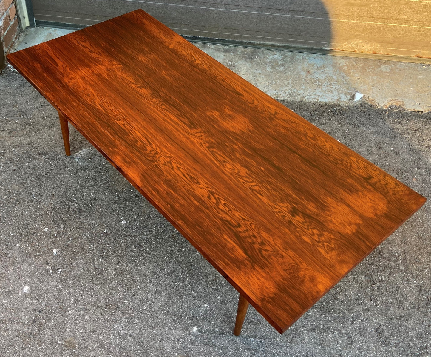 REFINISHED Mid Century Modern Rosewood Coffee Table 48 x 22