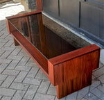 RESTORED MCM Rosewood Coffee Table with tinted glass top, perfect 5