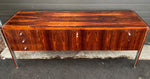REFINISHED MCM rosewood credenza by Herman Miller for Biltrite w finished back 1