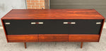 REFINISHED Mid Century Modern Rosewood Credenza w doors & drawers 73.5