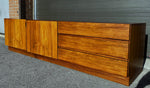 Danish Mid Century Modern Rosewood Credenza Media TV Console Low 79