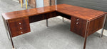 REFINISHED MCM Executive Rosewood Desk L-Shaped by H.Miller for Biltrite 2