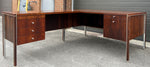 REFINISHED MCM Executive Rosewood Desk L-Shaped by H.Miller for Biltrite 3