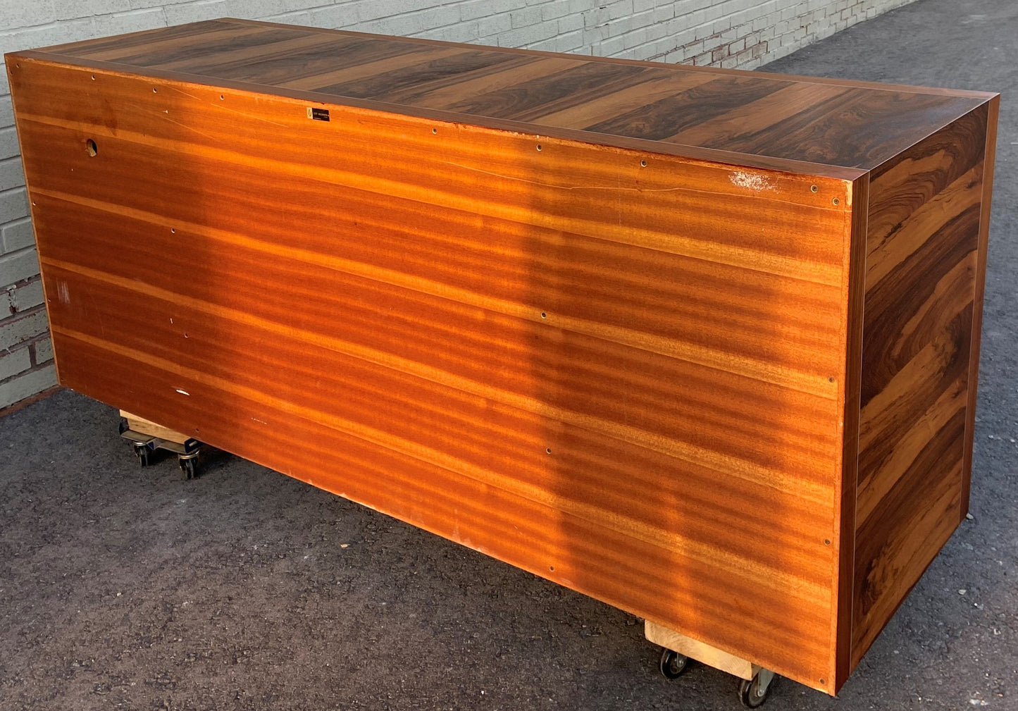 REFINISHED MCM rosewood credenza by Leif Jacobsen