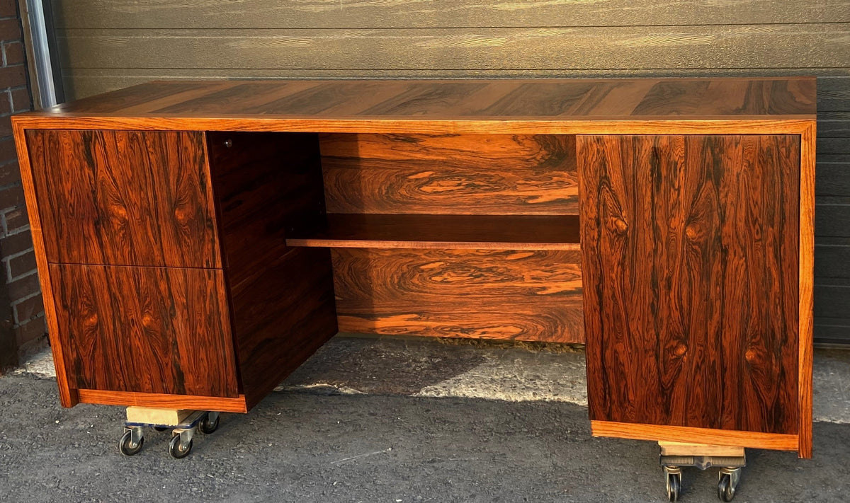 REFINISHED MCM rosewood credenza by Leif Jacobsen