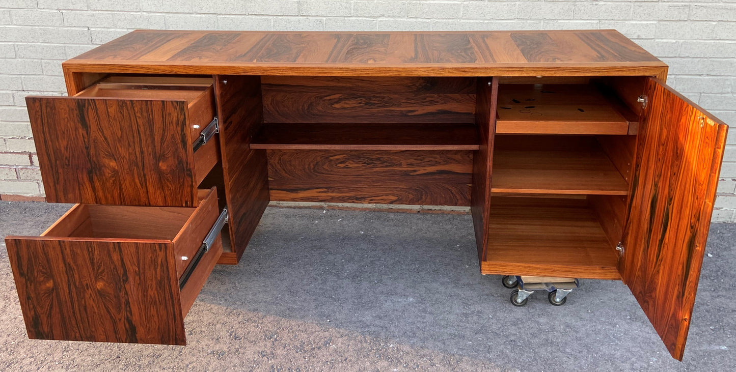 REFINISHED MCM rosewood credenza by Leif Jacobsen