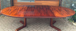 RESTORED Danish Mid Century Modern Rosewood Table Oval w 2 leaves by Skovby 71