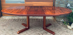 RESTORED Danish Mid Century Modern Rosewood Table Oval w 2 leaves by Skovby 71