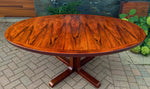 RESTORED Danish Mid Century Modern Rosewood Table Oval w 2 leaves by Skovby 71