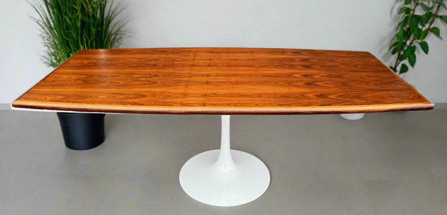 REFINISHED Mid Century Modern Rosewood Dining Table with Tulip Base 84"