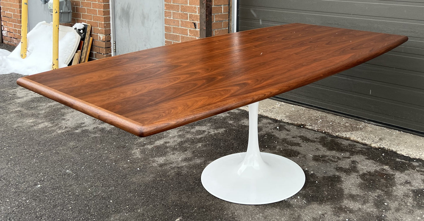 REFINISHED Mid Century Modern Rosewood Dining Table with Tulip Base 84"