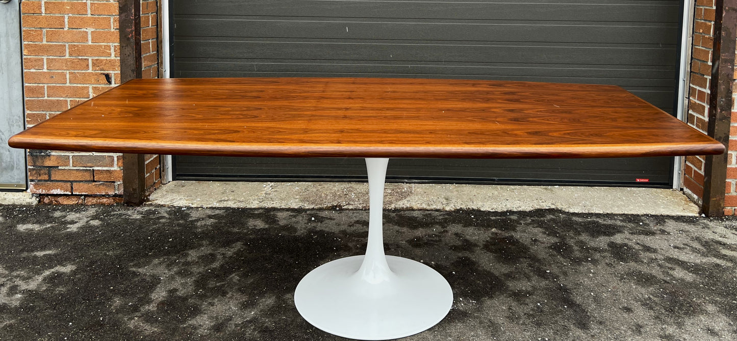 REFINISHED Mid Century Modern Rosewood Dining Table with Tulip Base 84"