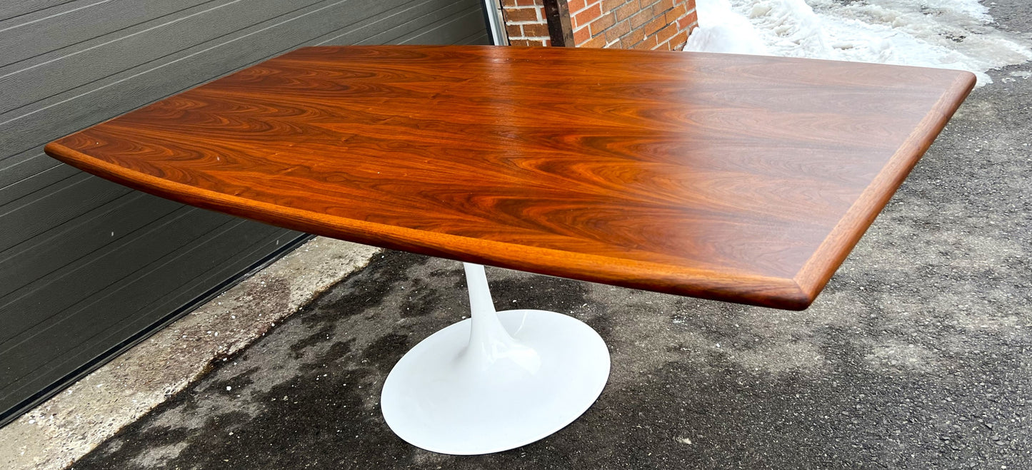 REFINISHED Mid Century Modern Rosewood Dining Table with Tulip Base 84"