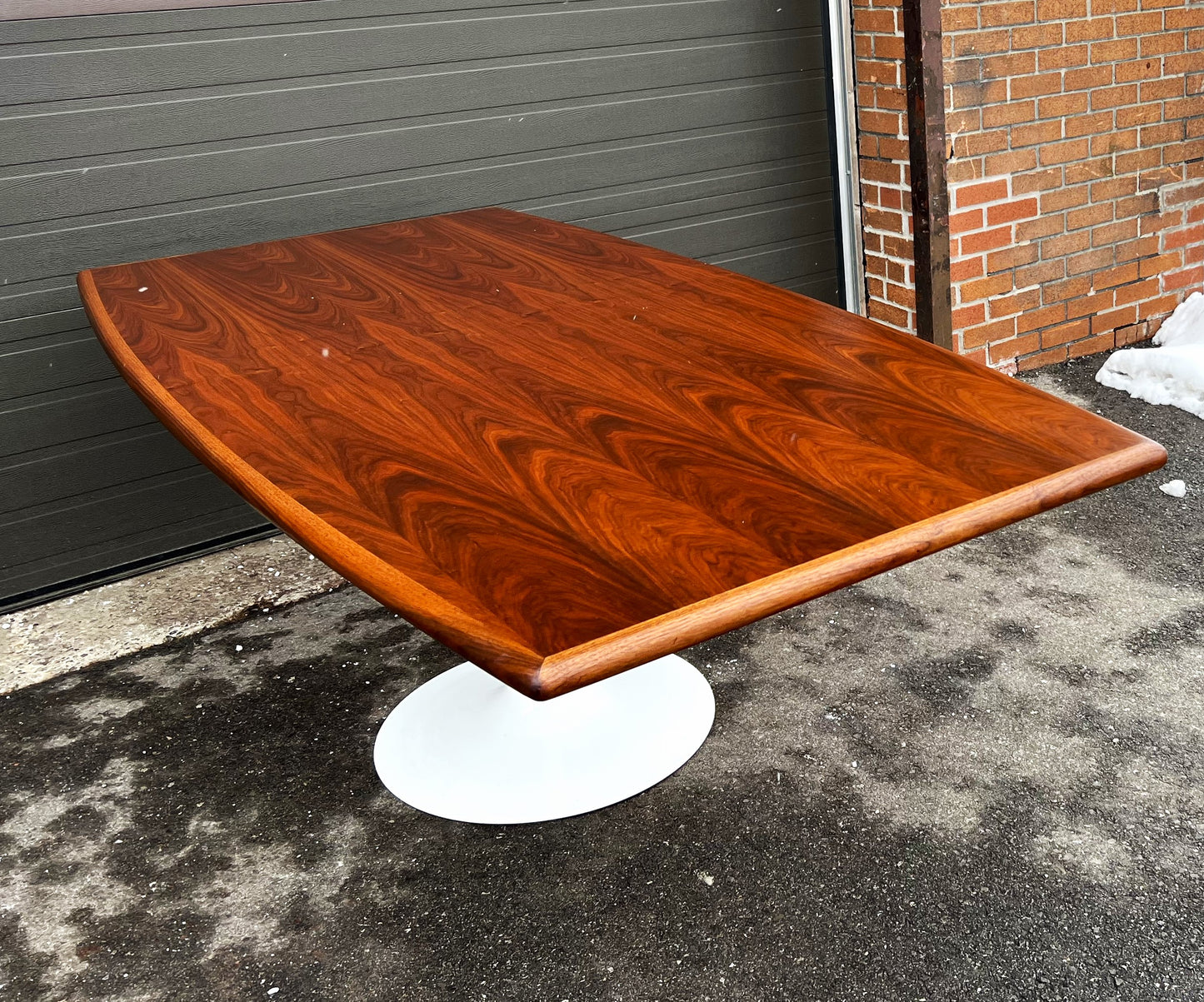 REFINISHED Mid Century Modern Rosewood Dining Table with Tulip Base 84"