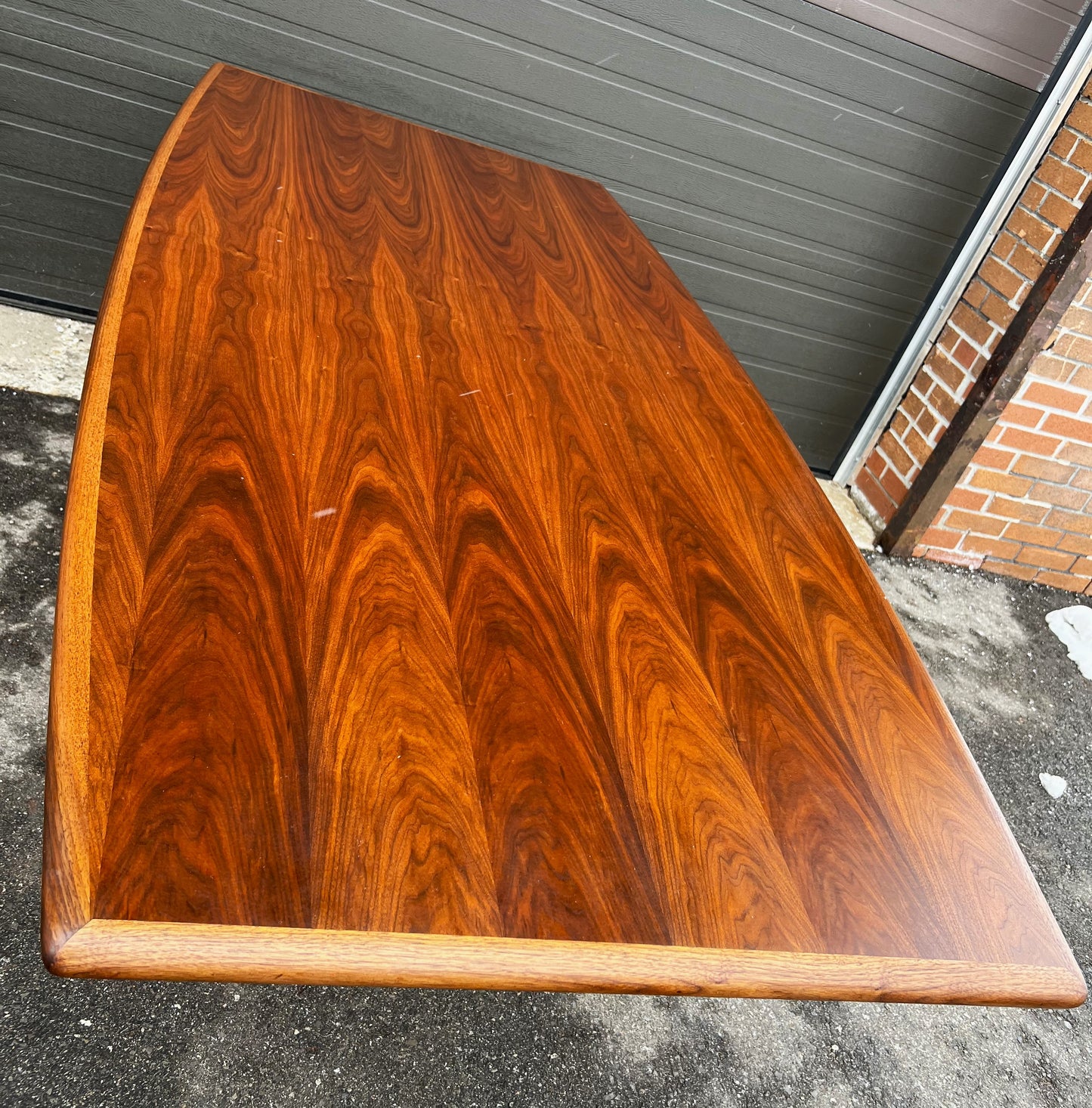 REFINISHED Mid Century Modern Rosewood Dining Table with Tulip Base 84"