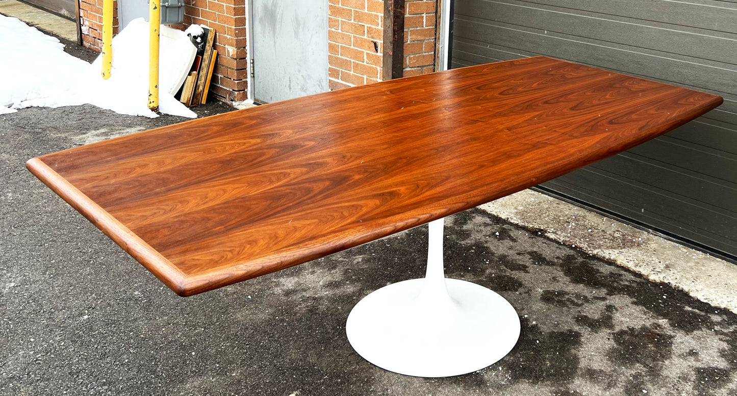 REFINISHED Mid Century Modern Rosewood Dining Table with Tulip Base 84"