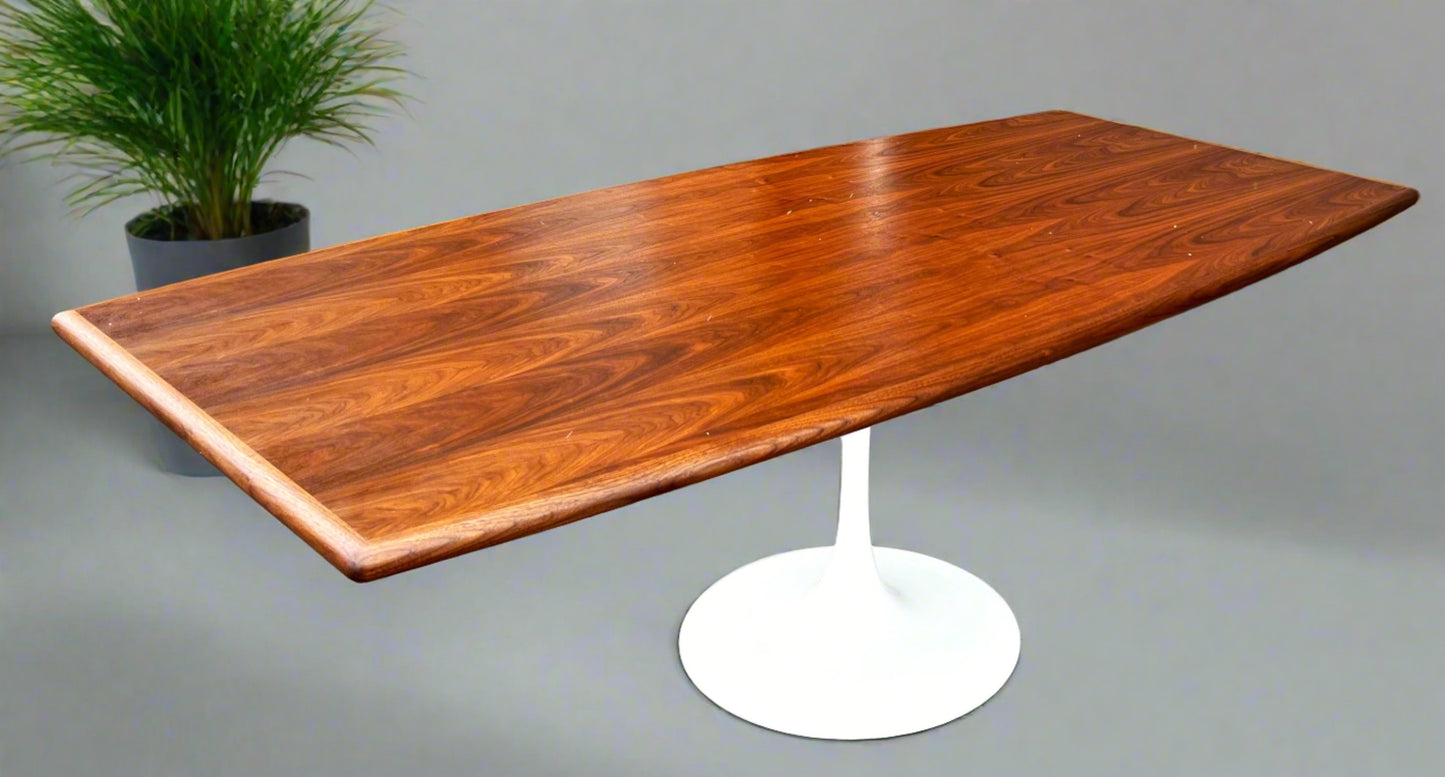 REFINISHED Mid Century Modern Rosewood Dining Table with Tulip Base 84"