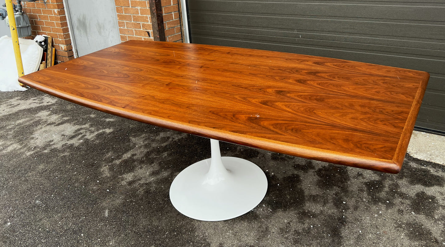 REFINISHED Mid Century Modern Rosewood Dining Table with Tulip Base 84"