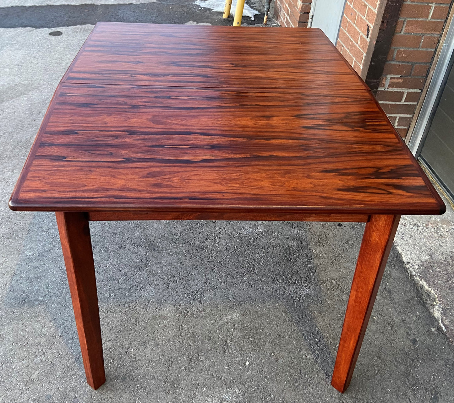 REFINISHED Danish MCM Brazilian Rosewood Table w butterfly leaf 52"-72.5" PERFECT