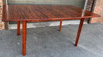 REFINISHED Danish MCM Brazilian Rosewood Table w butterfly leaf 52